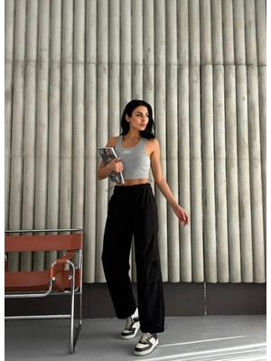 Zeo Basic Dizleri Pile Detaylı Paraşüt Pantolon