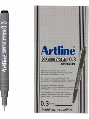 Artline 2303 0,03 mm Siyah Çizim Kalemi 12'li Set Kalemler İçin Yüksek Kalite