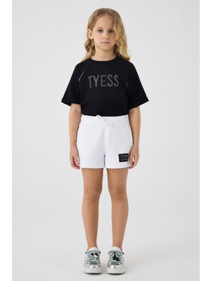 Tyess Bg Store Kız Çocuk Beyaz Şort