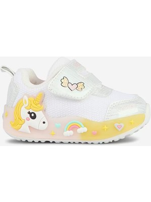 Vicco Meli Kız Bebe Beyaz Işıklı Spor Ayakkabı