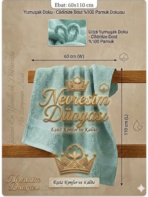 Hobby Nevresim Dünyası Prime Havlu 60X110 Su Yeşili