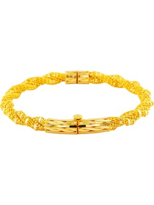 Altınkaynak 14 Ayar Altın Tasarım Bilezik  -  0202423