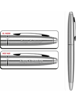 Isminize Özel Scrikss 88 Krom Tükenmez Kalem & Dolma Kalem Seti