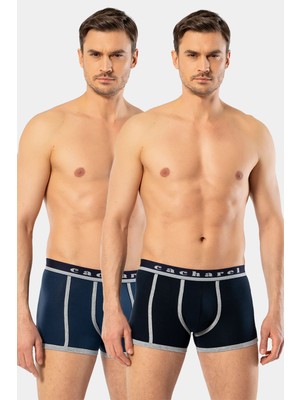 Cacharel Erkek 2'li Biyeli Boxer 1322/LACIVERT-İNDIGO