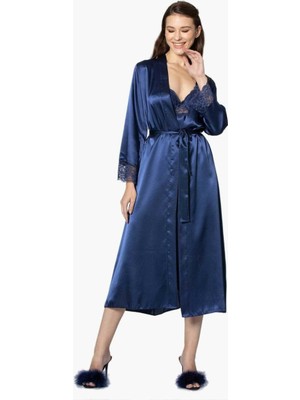 Pierre Cardin Uzun Saten Sabahlık Gecelik Set 4370