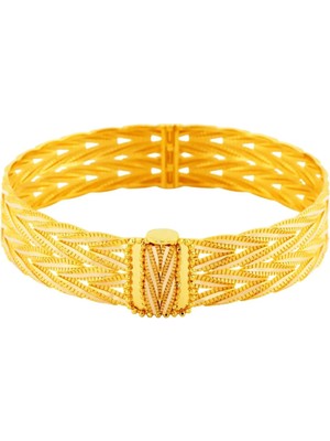 Altınkaynak 14 Ayar Altın Tasarım Bilezik  -  0202420