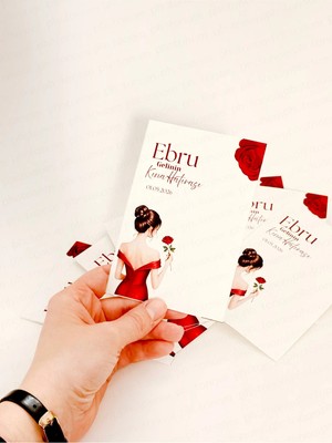 Photonom Kına Hediyelik Kartı 10 Adet - Kına Nişan Çeyiz - 9X13CM