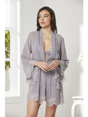 Pierre Cardin 4lü Gecelik Sabahlık Şort Çeyiz Set 7005 Royal