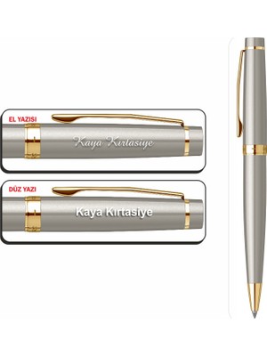 Isminize Özel Scrikss 38 Saten Altın Tükenmez Kalem & Versatil Kalem Seti