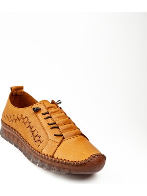 Noble 600 Taba Deri Kadın Günlük Ayakkabı