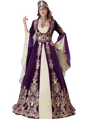 Ceyyiz Bindallı Kına Elbisesi 5 Parça Menekşe