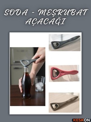 Keskon Pratik Şişe Açacak (1 Adet) – Gazoz & Soda Şişe Açacağı, Dayanıklı Metal