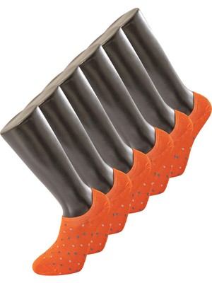 Türen Erkek Puanli Sneakers Çorap 6'li Paket 9005/TURUNCU