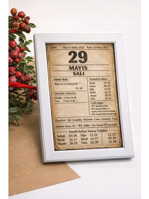 Photonom Kişiye Özel 10X15 cm Özel Günler Takvim Yaprağı Tablo Çerçeve, Sevgililer Için Hediye