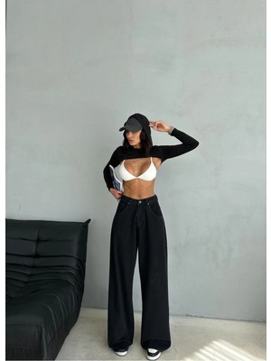 Zeo Basic Palazzo Fit Jean Pantolon