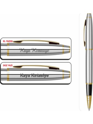 Isminize Özel Scrikss 35 Gold Krom Roller Kalem