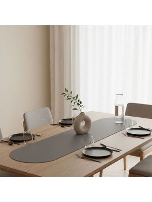 Grand Fine Art 4+1 Adet Deri Amerikan Servis+Runner Set (4 Amerikan Servis -1 Runner )