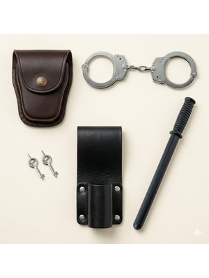 Deri Kemer Aparatlı Taşıma Seti – Kılıf ve Aksesuar Organizer Set