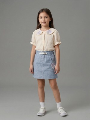 Lady Gold Kız Çocuk Kot Etekli 2'li Kuromi Takım