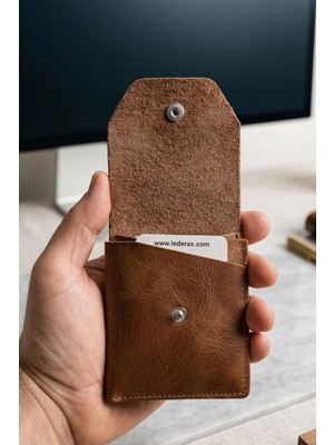 Lederax Hakiki Crazy Deri Minimalist Kartlık Cüzdan LD700