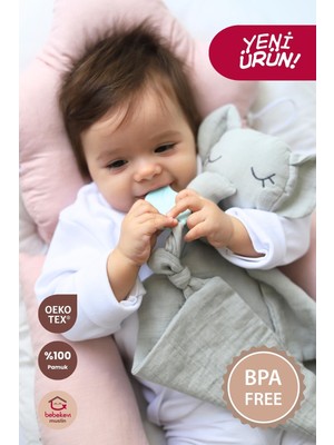 Bebekevi Oeko-Tex® %100 Pamuk Müslin Aslan Uyku Arkadaşı – Bpa Free, 0+ Ay Aslan Uyku Arkadaşı