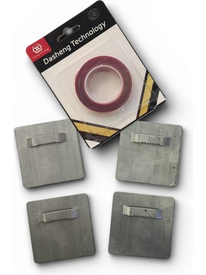 Hedea 4\'lü Metal Çerçeve ve Tablo Askı Seti - Çift Taraflı Güçlü Bant Dahil, Pratik Duvar Askı Aparatı