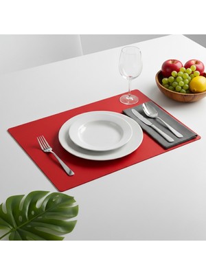 Grand Fine Art 4+1 Adet Deri Amerikan Servis+Runner Set (4 Amerikan Servis -1 Runner )