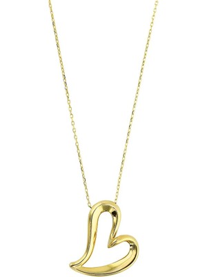 Altınkaynak 14 Ayar Altın Kalpli Kolye  -  0203363