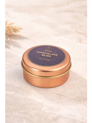 Korıxa Chocolate Bliss Çikolata Kokulu Mini Mum – Metal Kutulu Premium Kokulu Mum