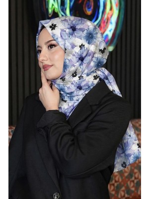 Afvente Lavanta Desen Lila Soft Pamuk Şal