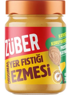 Züber Original Yer Fıstığı Ezmesi (Bal İlaveli) 315g