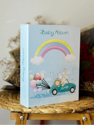 Rabsev RS306 Baby Desenli Lüks Fotoğraf Albümü 10x15 cm 200 Fotoğraf Kapasiteli Mukavva Çerçeve