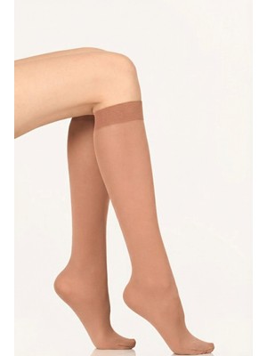 Nbb Mürdüm Süper Ince 15 Denye Parlak Diz Altı Pantolon Çorabı