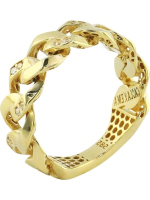Altınkaynak 14 Ayar Altın Tasarım Yüzük  -  F004613