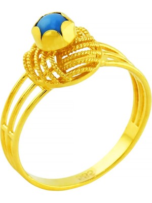 Altınkaynak 14 Ayar Altın Tasarım Yüzük  -  0202680