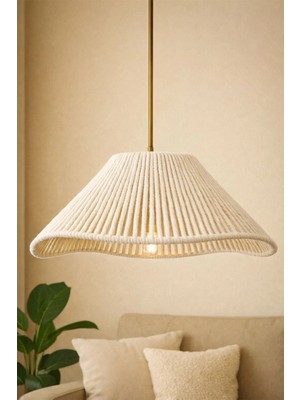 Rayen Handmade Tekli Sarkıt Ekru Avize