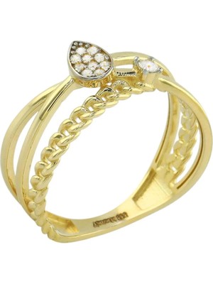 Altınkaynak 14 Ayar Altın Tasarım Yüzük  -  0194621