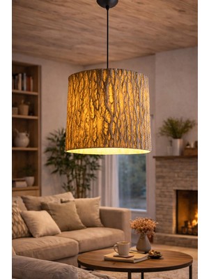 Handmade Wabi Sabi Karbon Beton Avize- Barkon