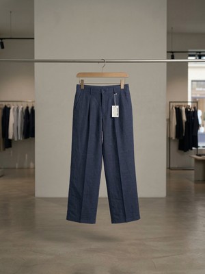 Kastrioti Pile Detaylı Relax-Fit Baggy Keten Pantolon