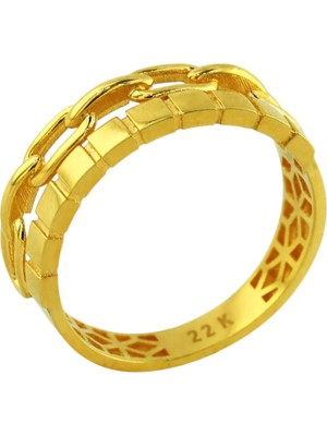 Altınkaynak 22 Ayar Altın Tasarım Yüzük  -  0199554