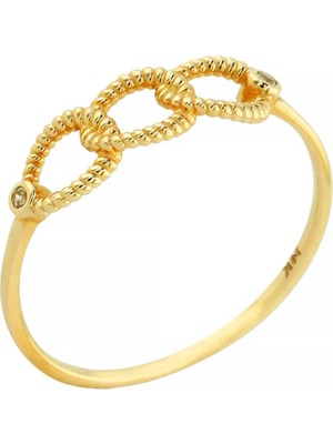 Altınkaynak 14 Ayar Altın Tasarım Yüzük  -  0201356