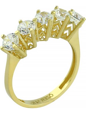 Altınkaynak 14 Ayar Altın Beştaş Yüzük  -  0202351