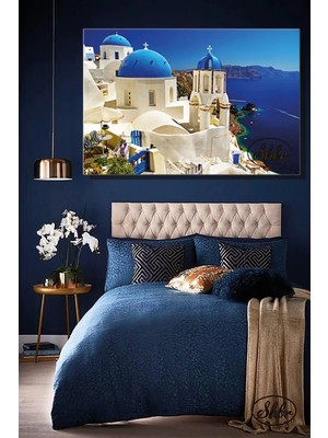 Şehzat Tekli, Yatay, Kanvas, Dekoratif, Duvar, Tablosu , Yunan Adaları, Santorini, Yunanistan,