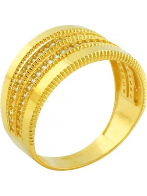 Altınkaynak 14 Ayar Altın Tasarım Yüzük  -  0202675