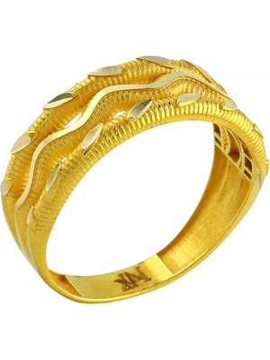 Altınkaynak 14 Ayar Altın Tasarım Yüzük  -  0198958