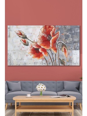Şehzat Dekoratif Çiçek Duvar Kanvas Tablo