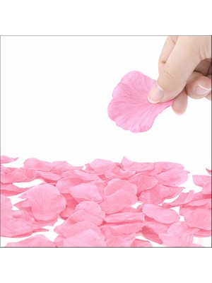 Süsle Bebek ve Parti Yapay Gül Yaprakları, 144 Adet - Pembe