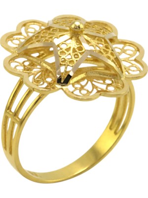 Altınkaynak 14 Ayar Altın Tasarım Yüzük  -  K234465