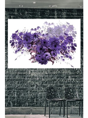 Şehzat Purple And Purple Kanvas Tablo