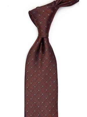 Kravatkolik Bakır Küçük Desen Mendilli Klasik Kravat KK13514